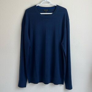 NWT Banana Republic 💯 Merino Wool Blue Crew Neck Sweater